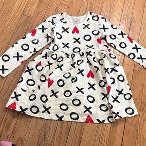 Hanna Andersson Cream and Black Dress